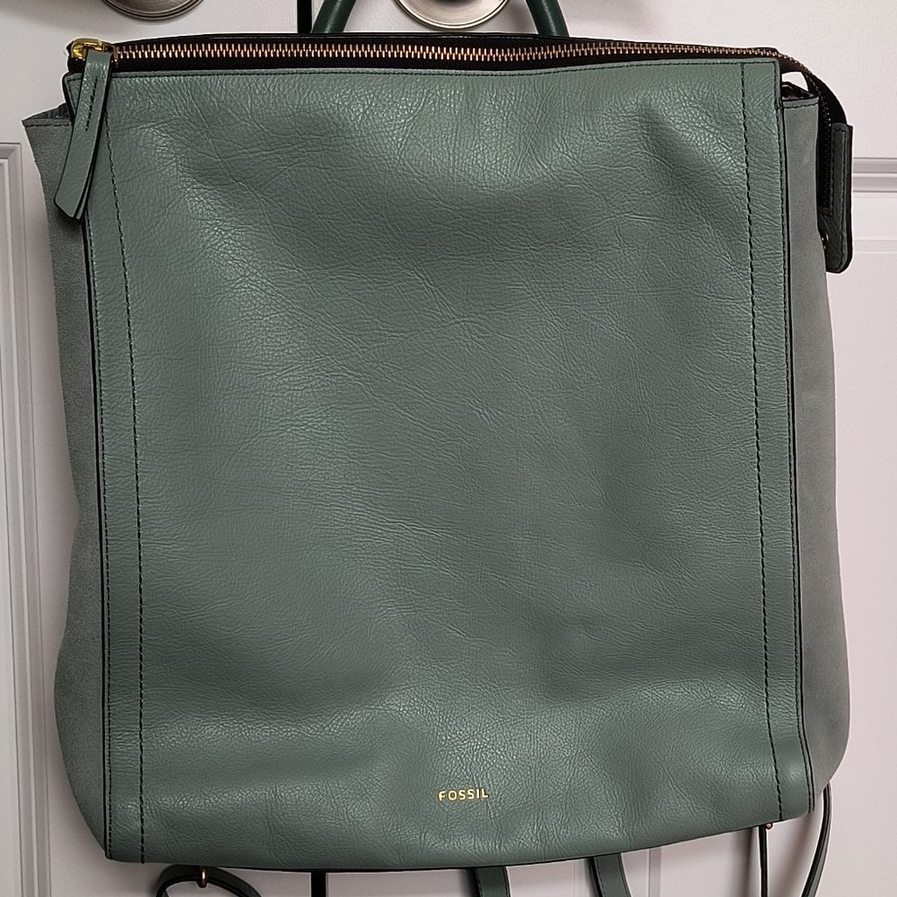 Fossil Parker Convertible Backpack - Robin's Egg Blue/Turquoise Leather